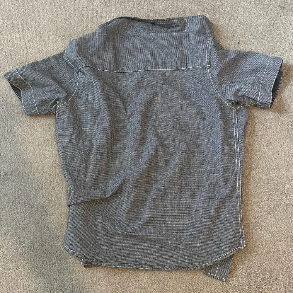 Gray Flanel Button Down Top